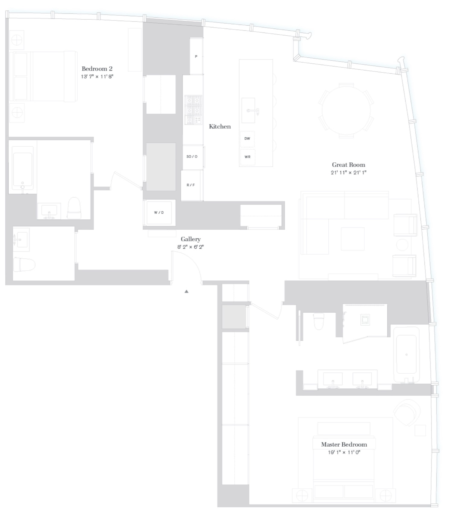 111 Murray Street 16th Floor, Residence A floor plan