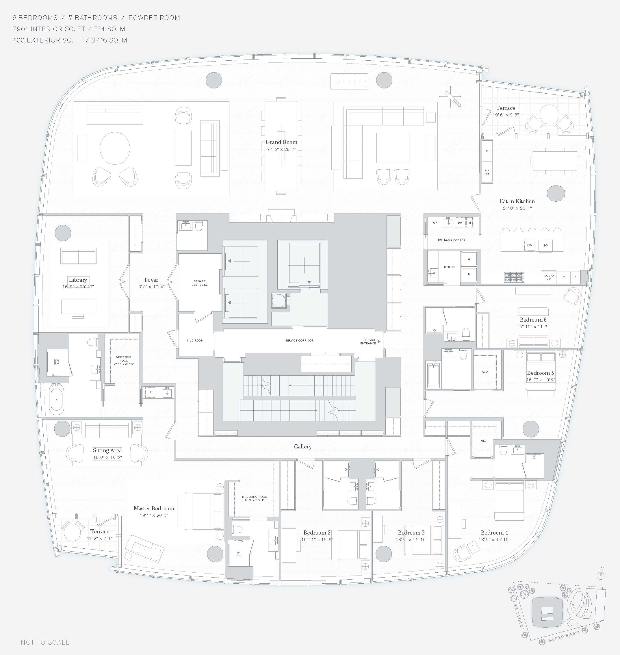 111 Murray Street Penthouse floor plan