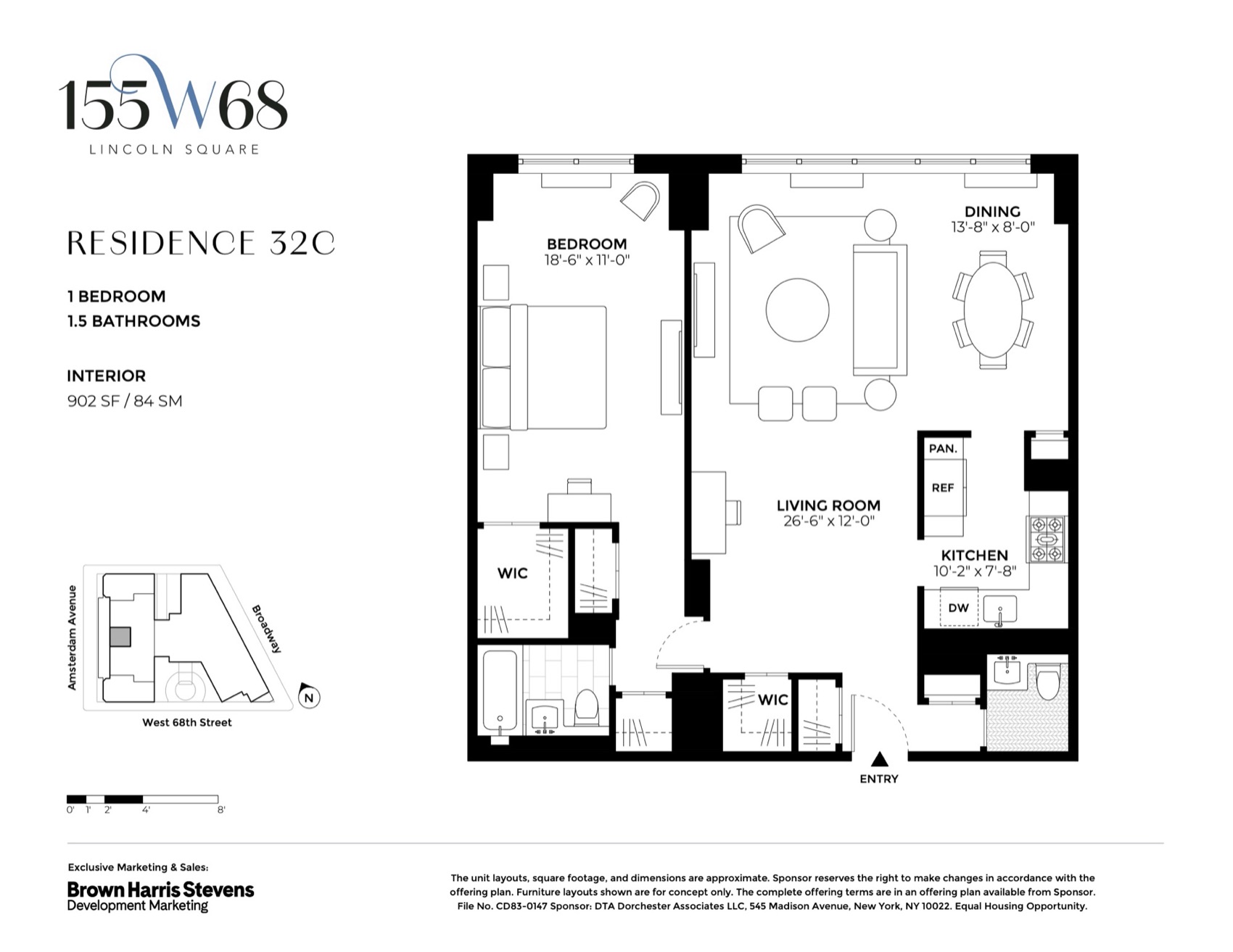 155W68 Residence 32C — floor plan (PDF) floor plan