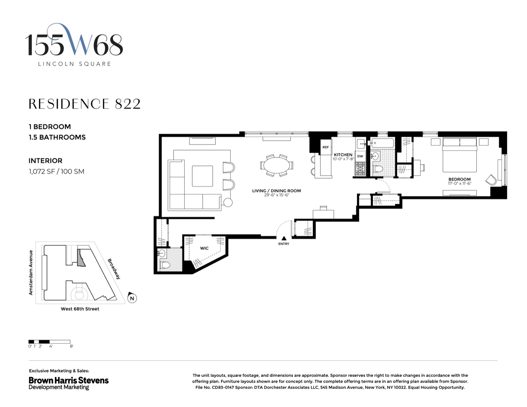 155W68 Residence 822 — floor plan (PDF) floor plan