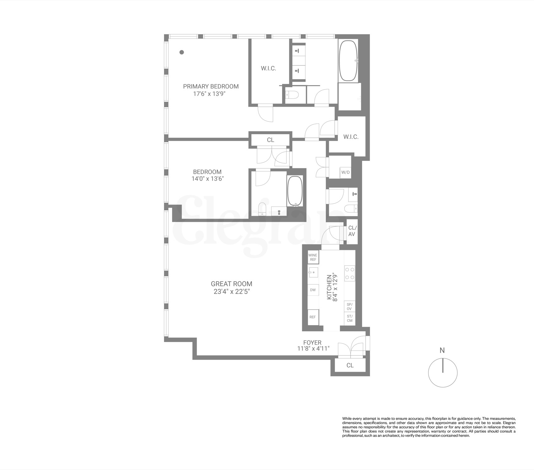 35 Hudson Yards Residence 6802 — 2 Bed / 2.5 Bath floor plan