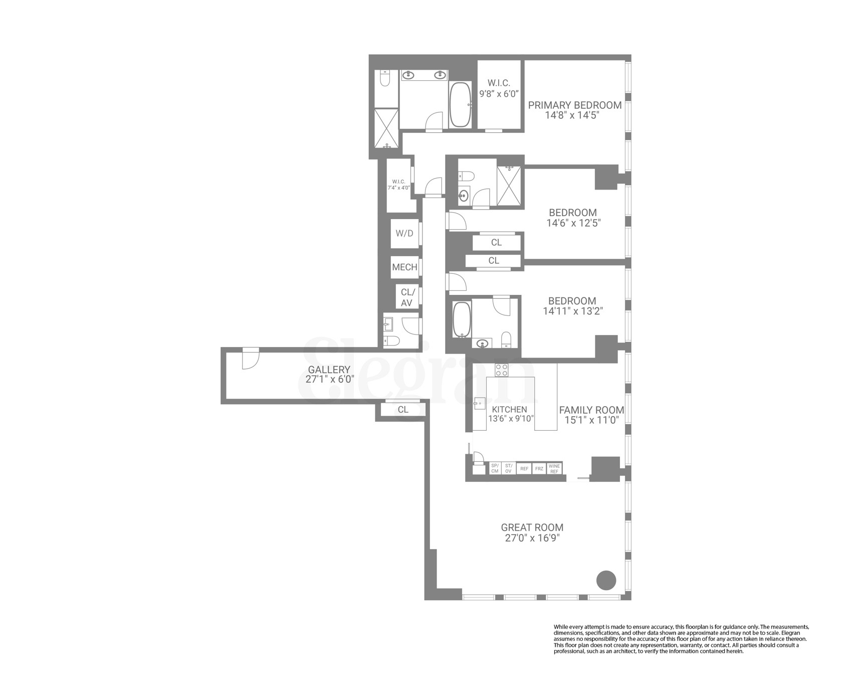 35 Hudson Yards Residence 6803 — 3 Bed / 3.5 Bath floor plan