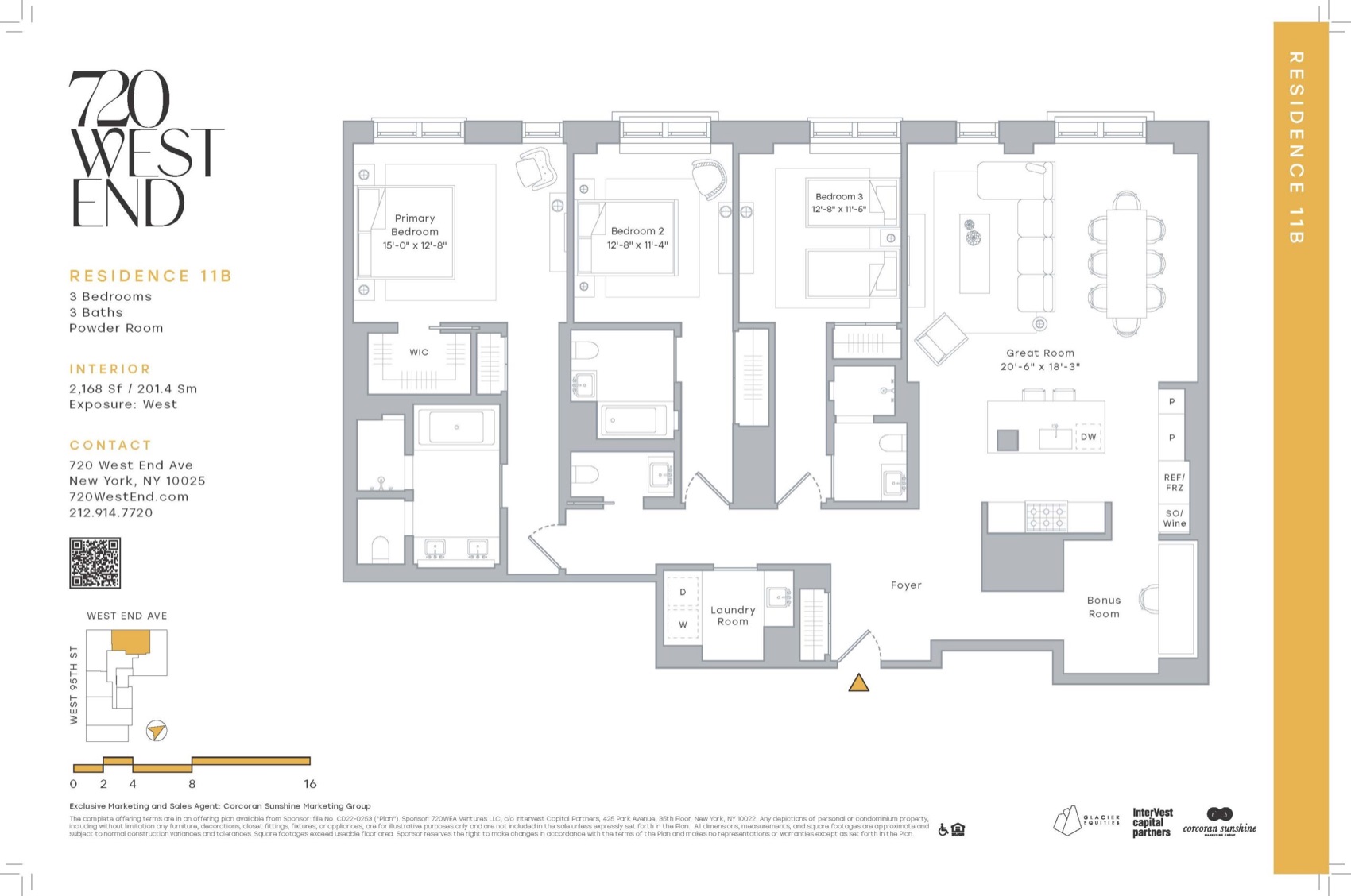 720 West End Avenue Residence 11B floor plan