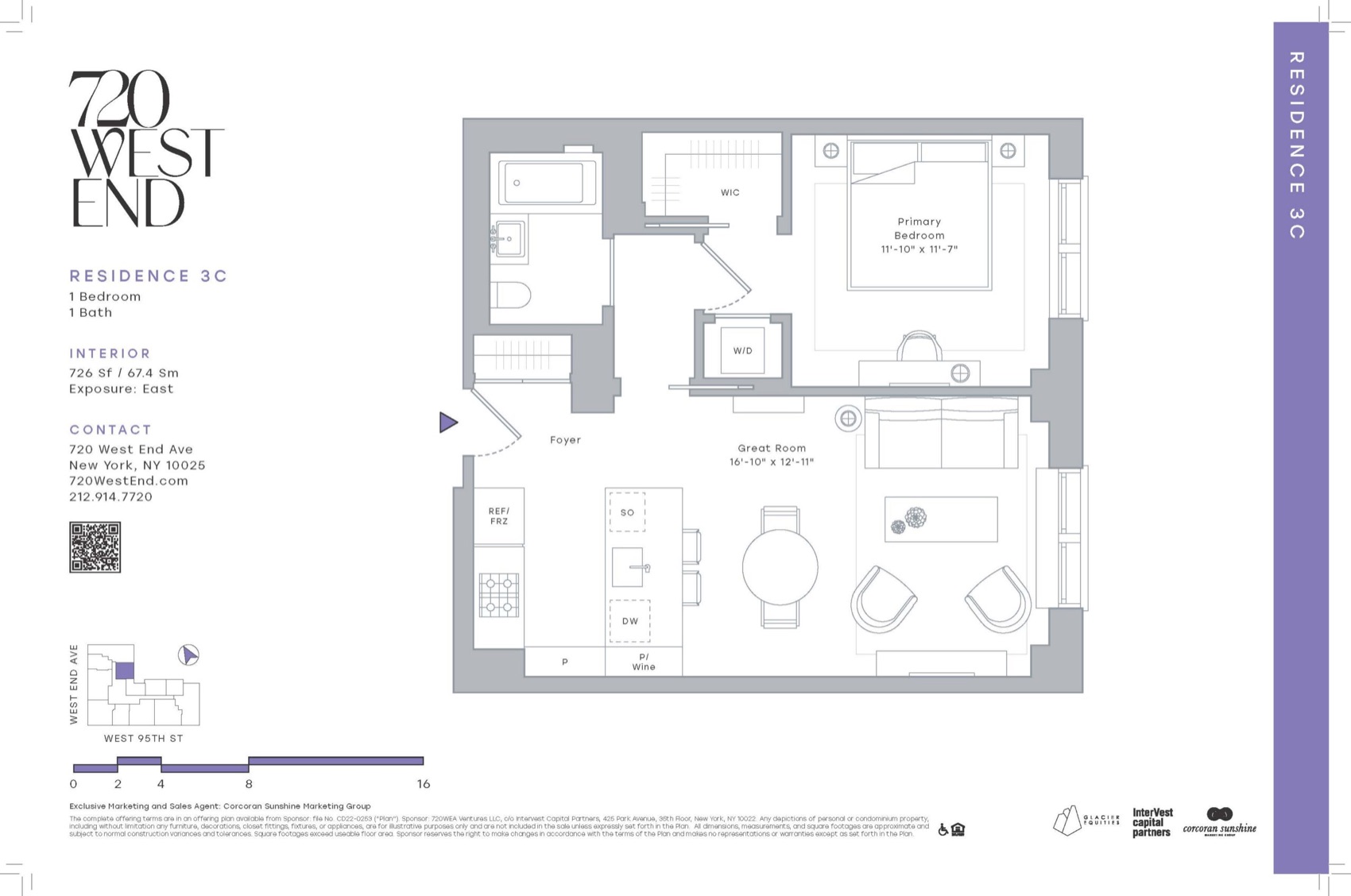 720 West End Avenue Residence 3C floor plan