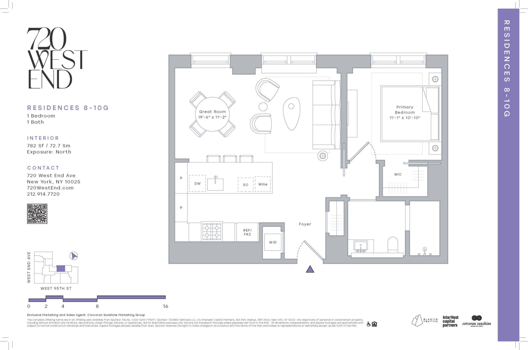 720 West End Avenue Residences 8–10G floor plan