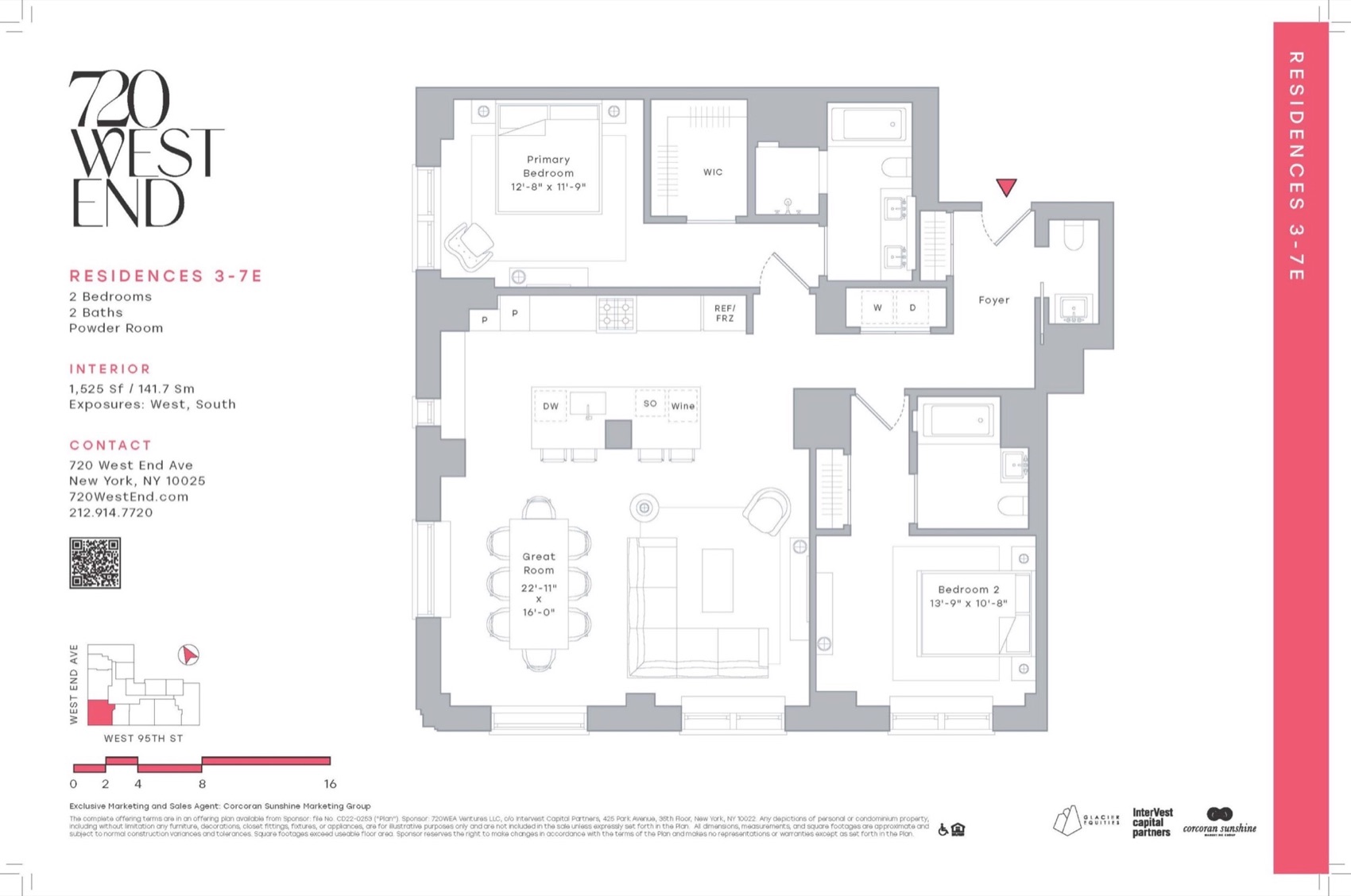 720 West End Avenue Residences 3-7E floor plan floor plan