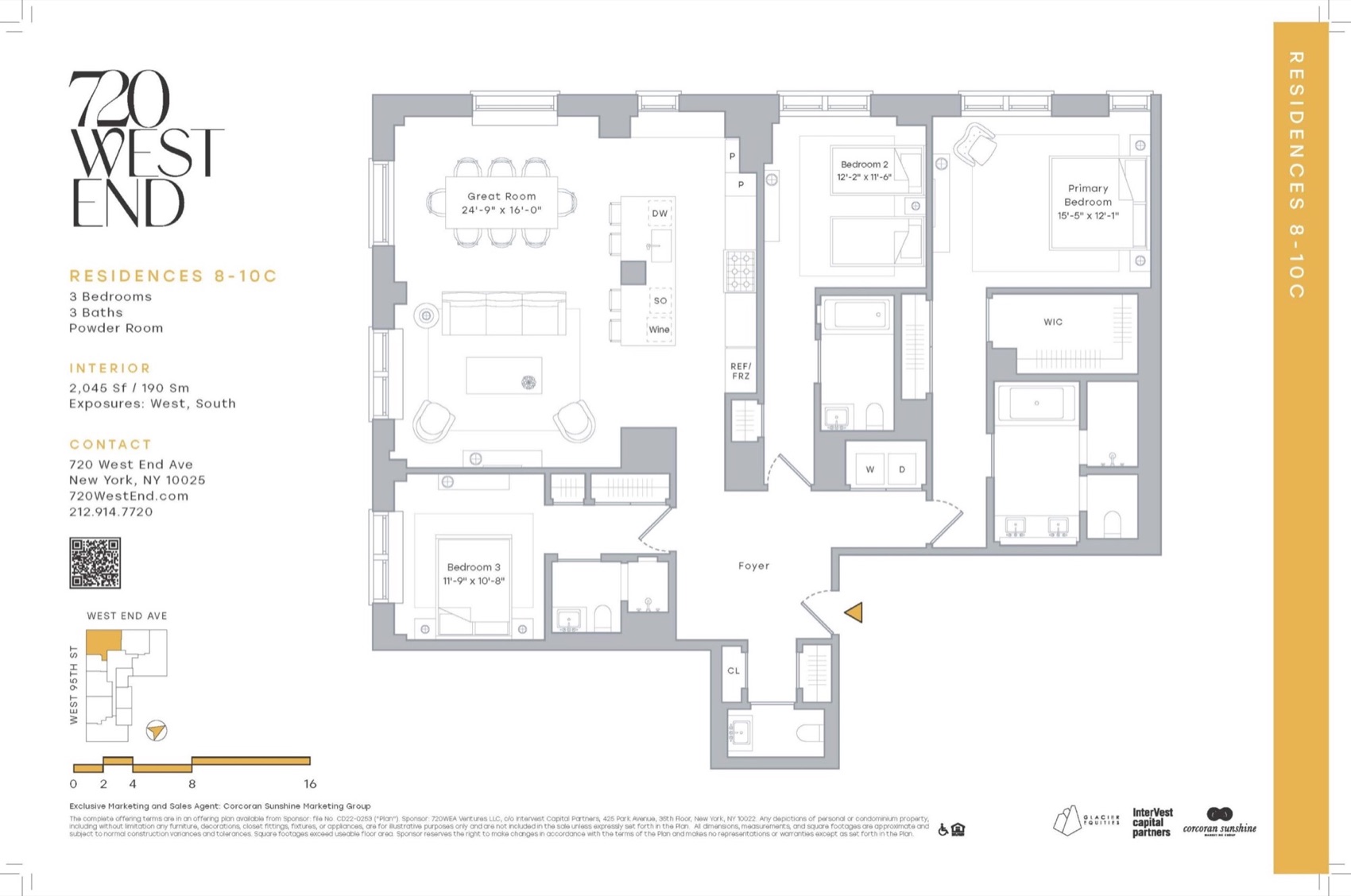 720 West End Avenue Residences 8-10C floor plan floor plan