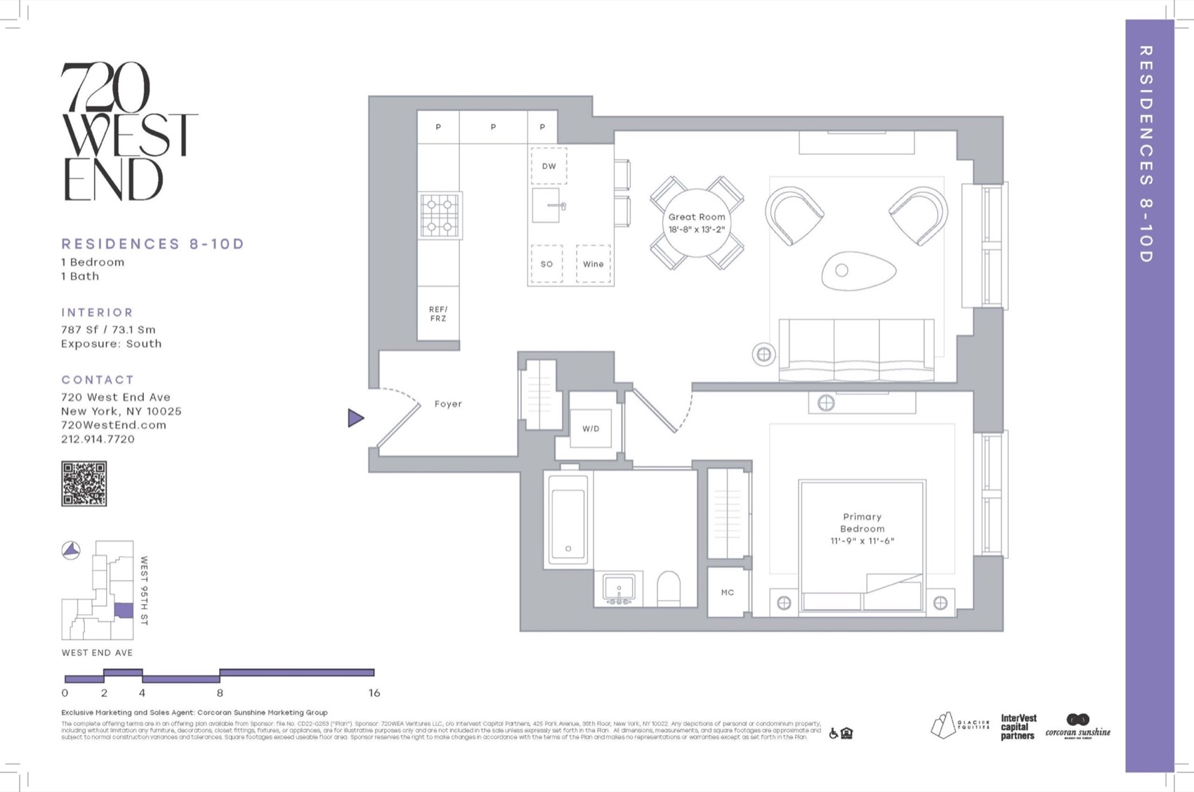 720 West End Avenue Residences 8-10D floor plan floor plan