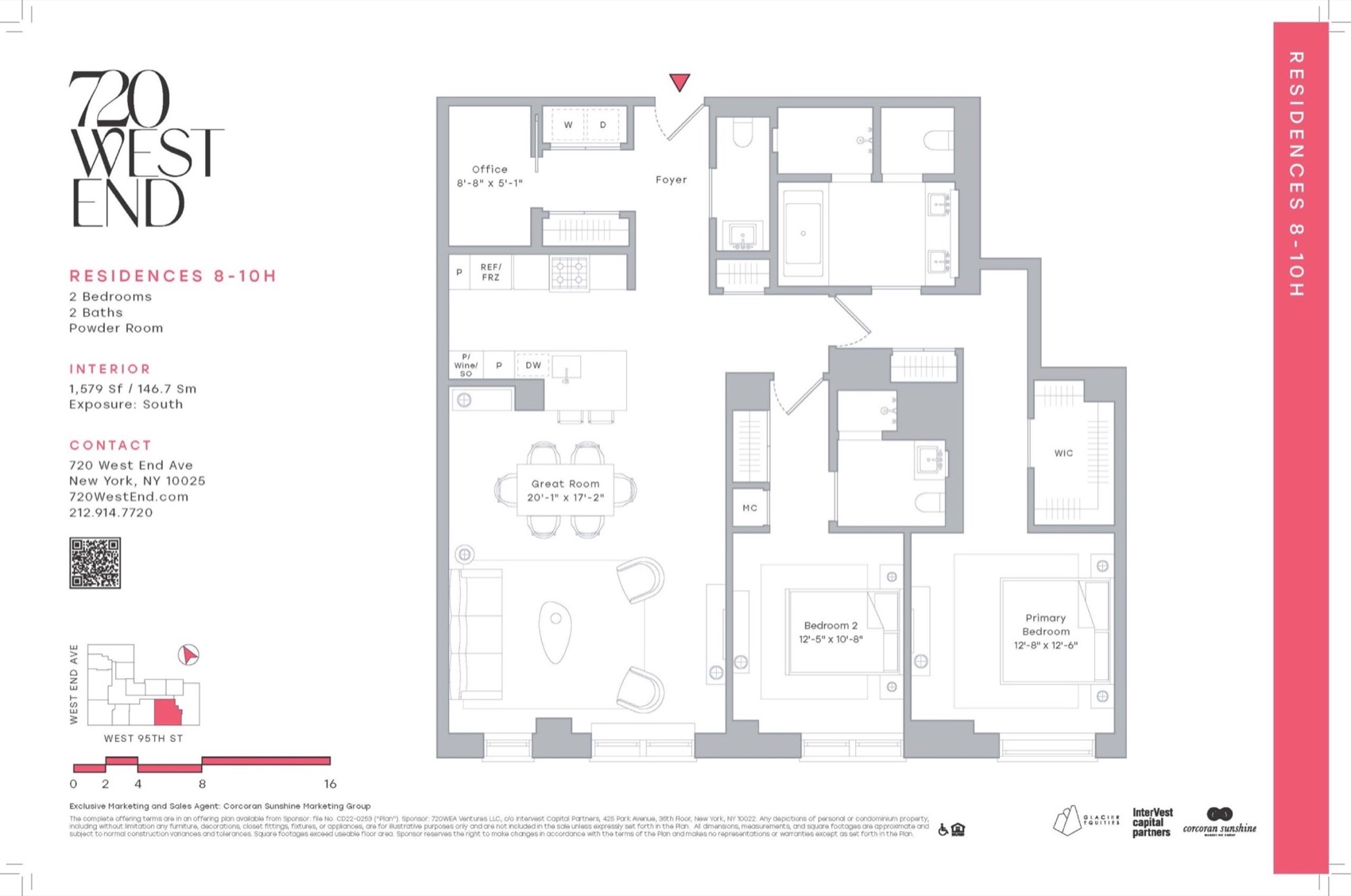 720 West End Avenue Residences 8-10H floor plan floor plan