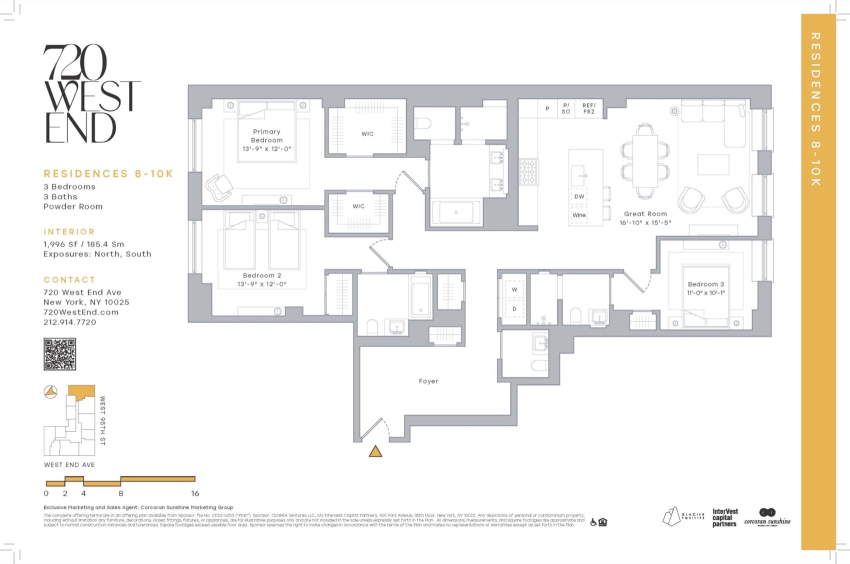 720 West End Avenue Residences 8-10K floor plan floor plan