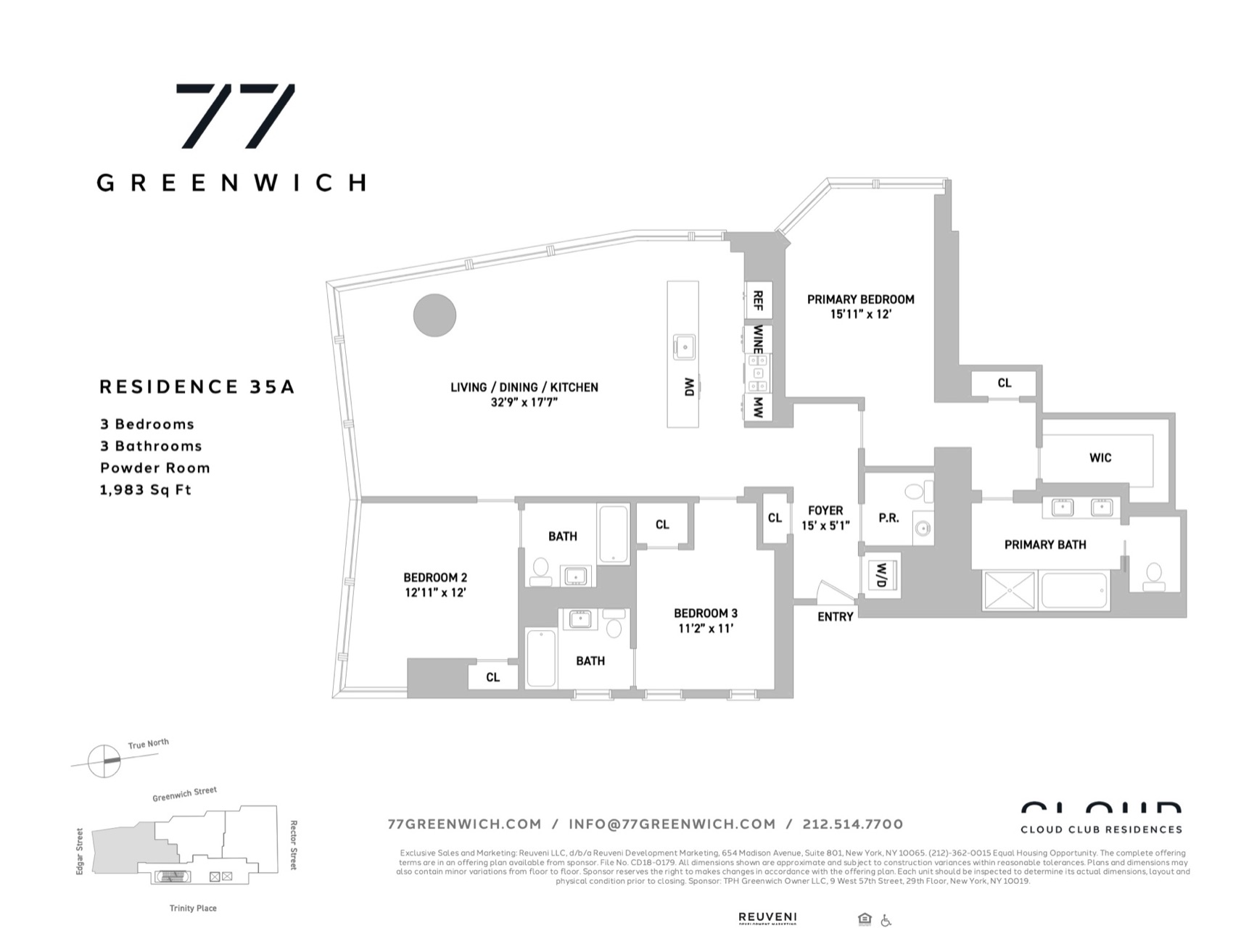 77 Greenwich Residence 35A (PDF) floor plan