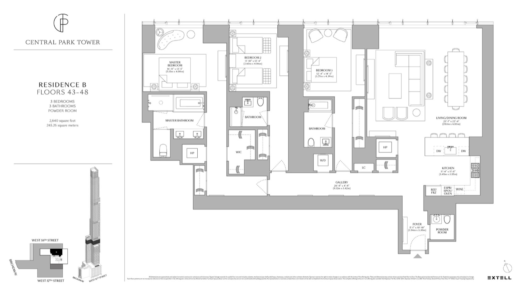 Central Park Tower Residence 46B floor plan
