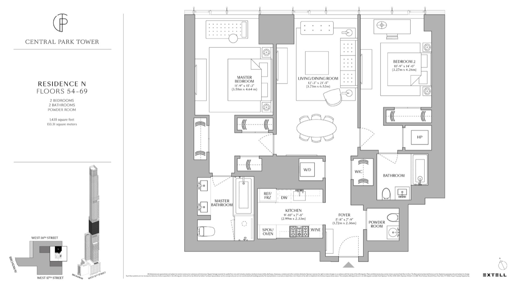 Central Park Tower Residence 67N floor plan