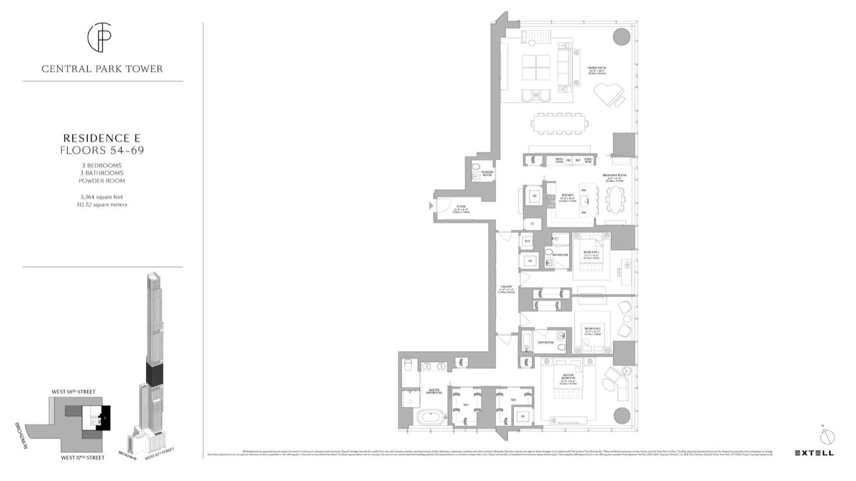Central Park Tower Residence 69E floor plan