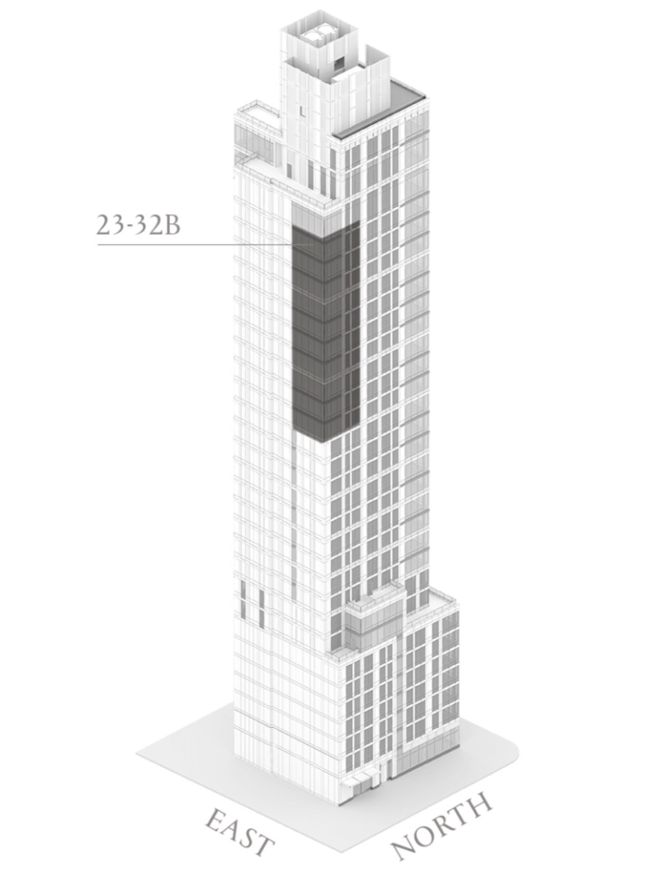 Eastlight Residence 23-32B (axonometric) floor plan