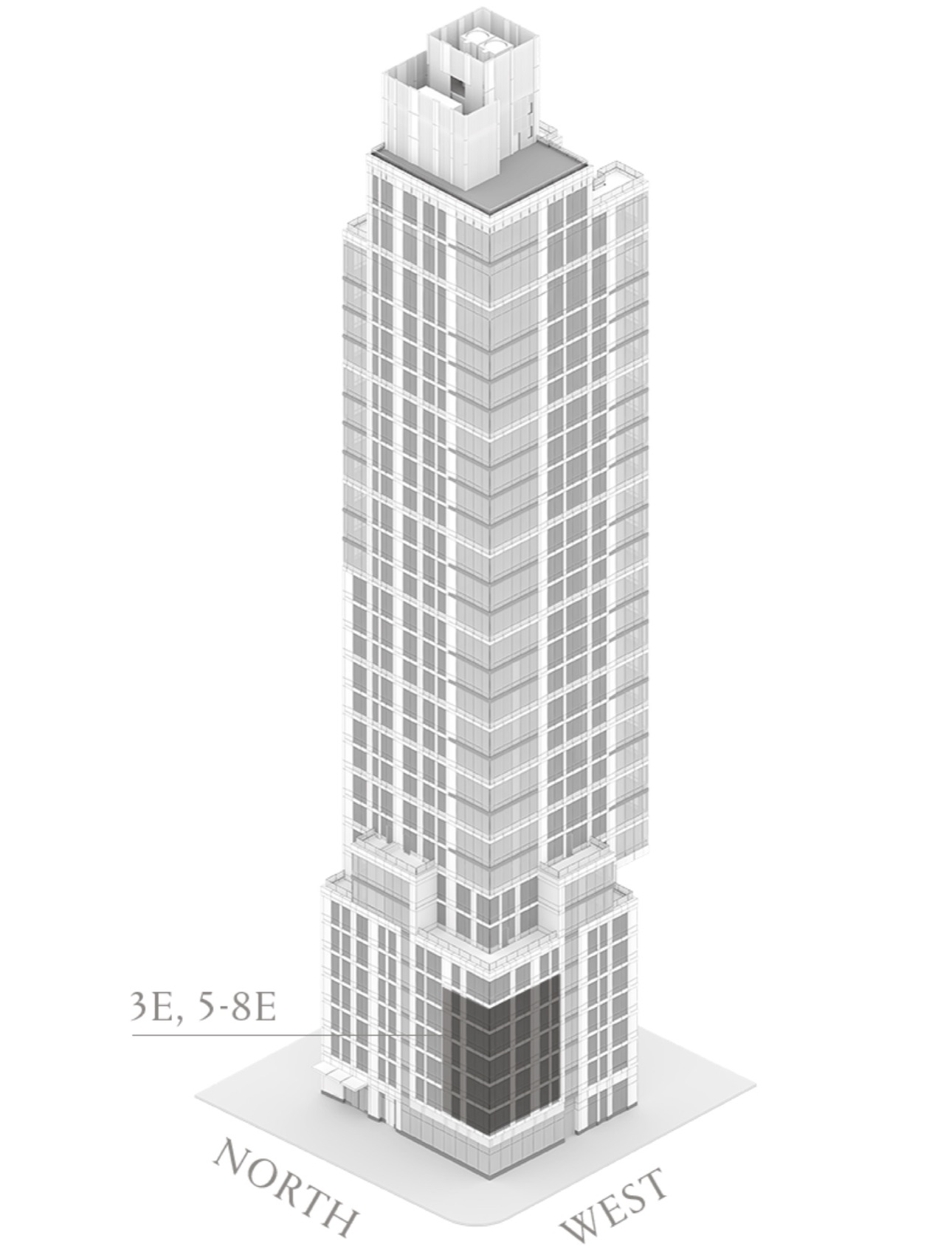 Eastlight Residence 3-5 / 8E (axonometric) floor plan