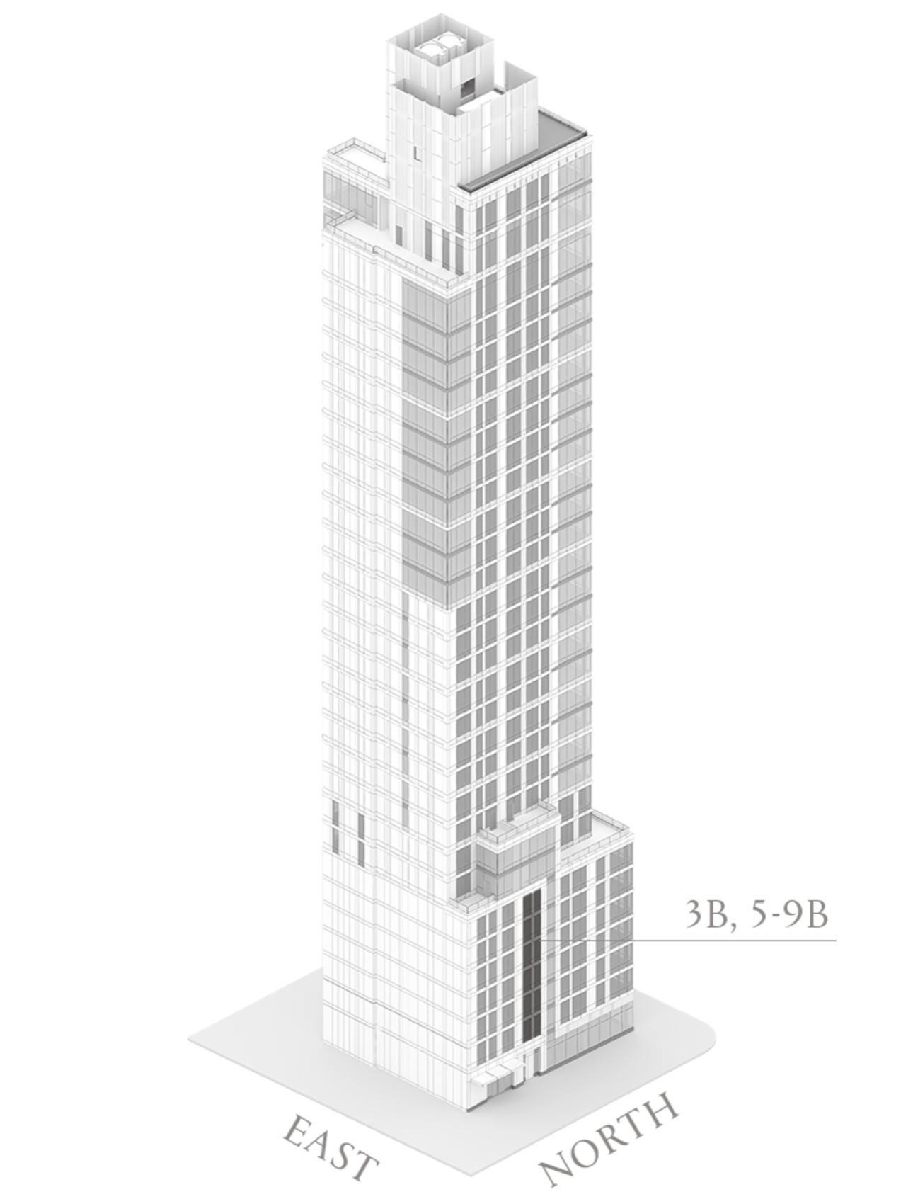 Eastlight Residence 3-5 / 9B (axonometric) floor plan