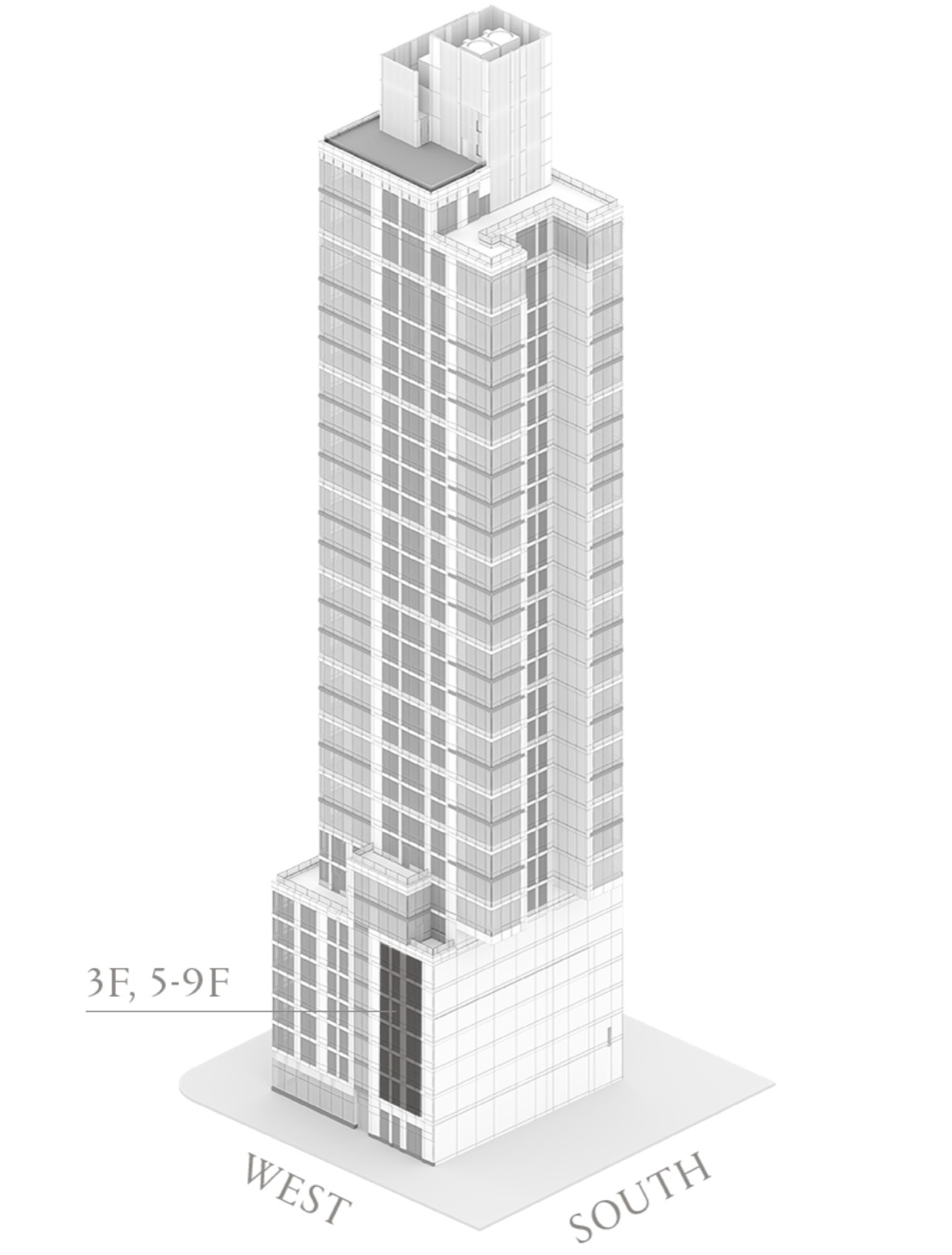 Eastlight Residence 3-5 / 9F (axonometric) floor plan