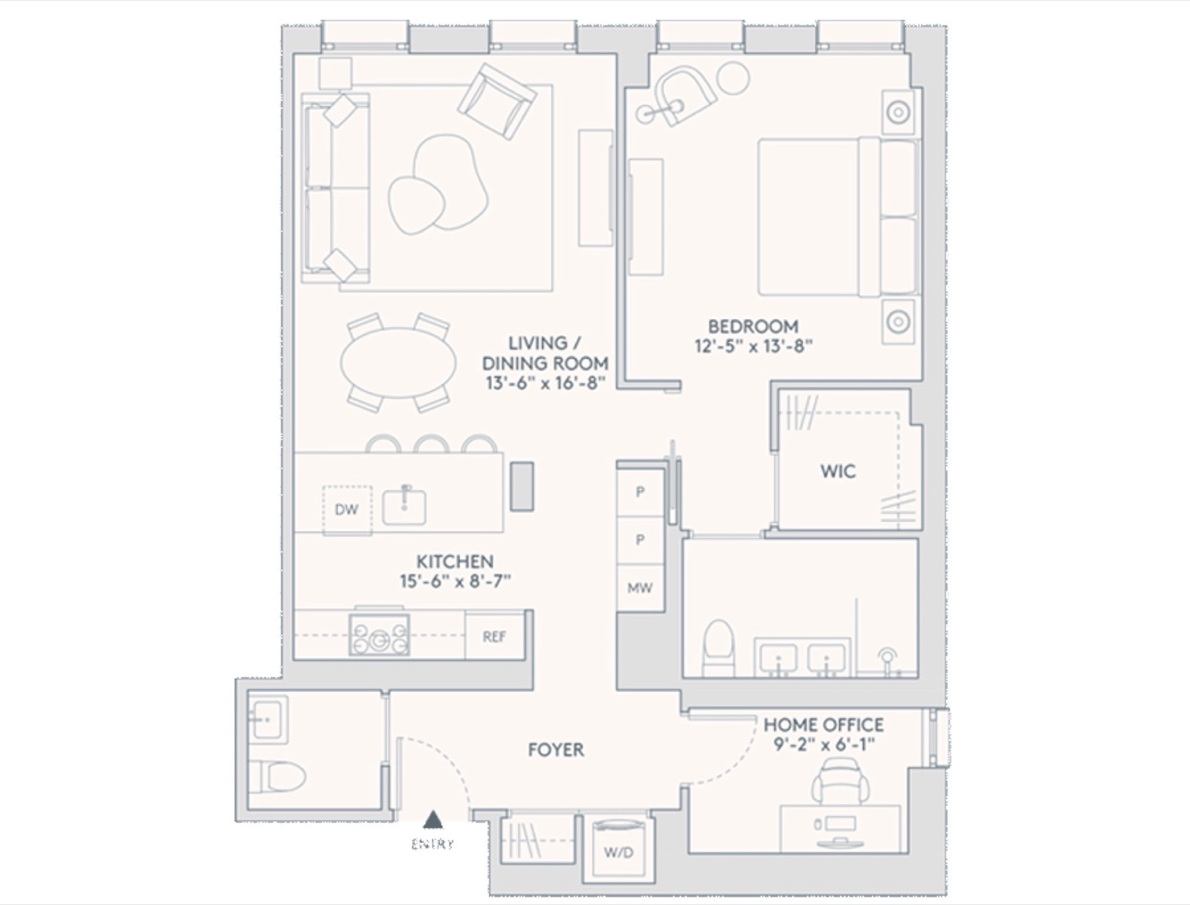 Linden Lane One-Bedroom floor plan floor plan