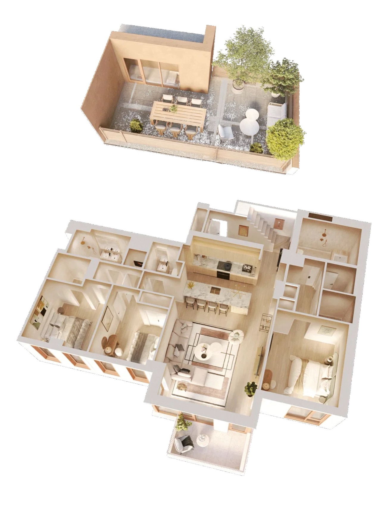 Linden Lane Penthouse 3D floor plan floor plan
