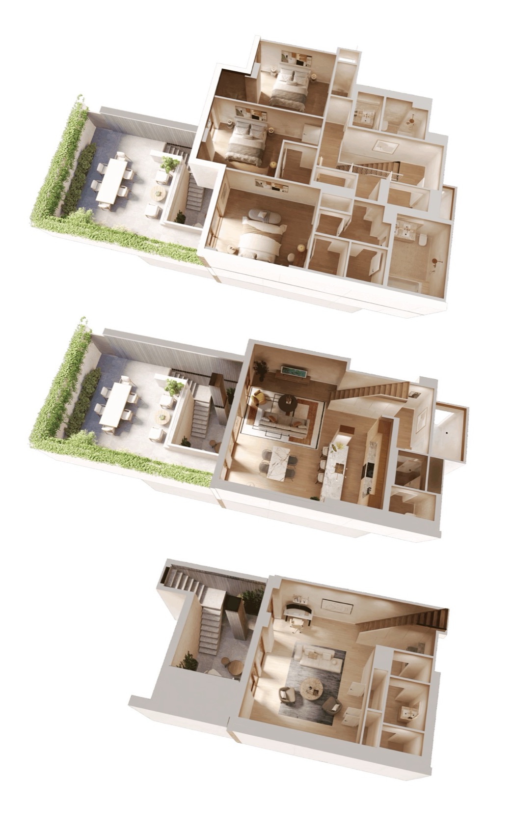 Linden Lane Triplex residence floor plan floor plan