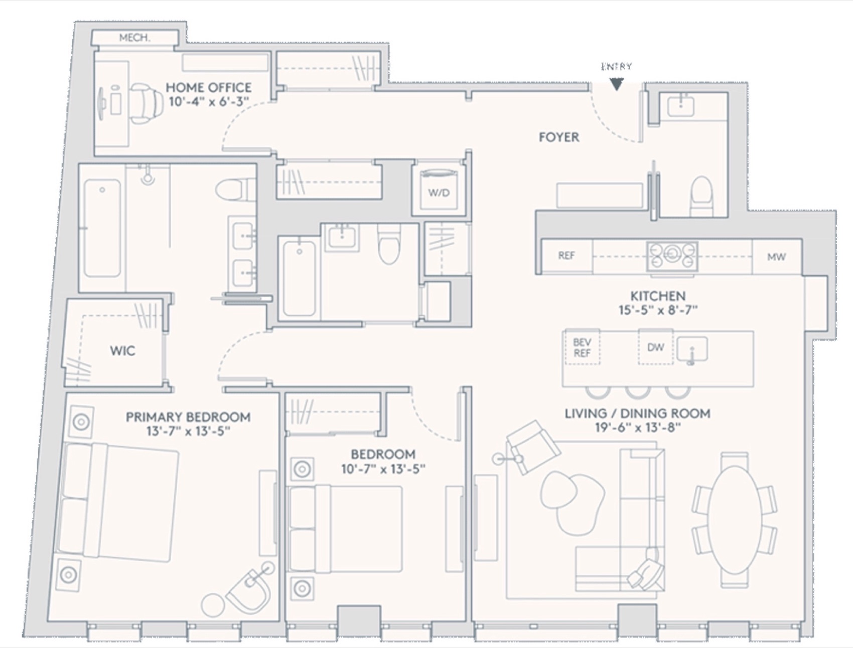 Linden Lane Two-Bedroom floor plan floor plan