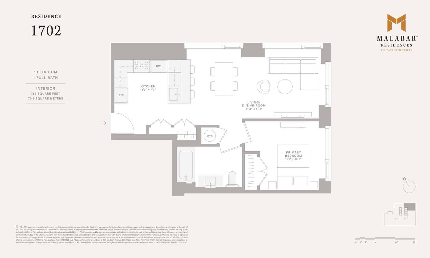 Malabar Residences Residence 1702 floor plan (PDF) floor plan