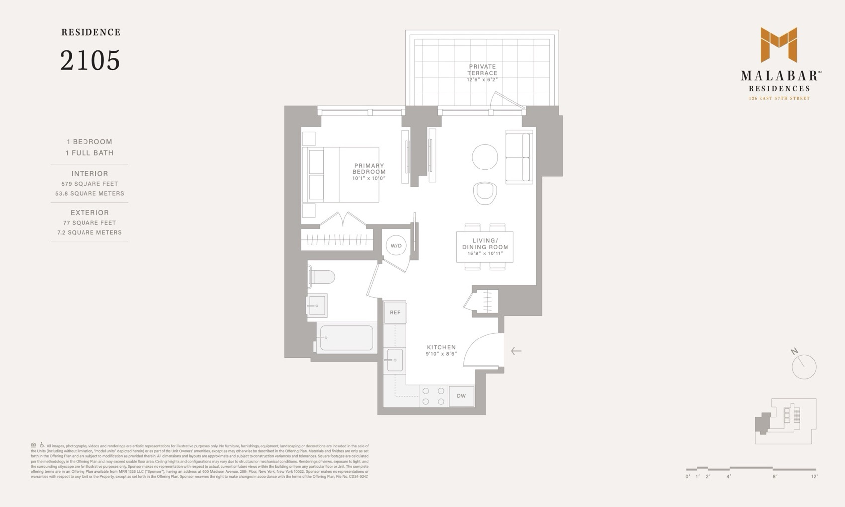 Malabar Residences Residence 2105 floor plan (PDF) floor plan