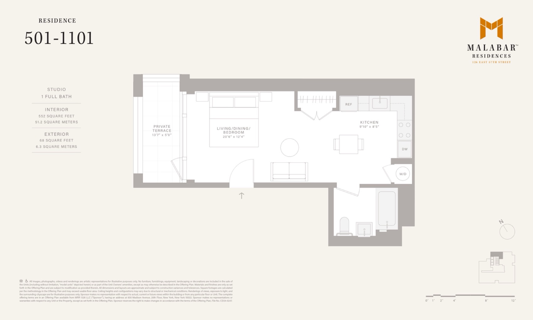 Malabar Residences Residence 501-1101 floor plan