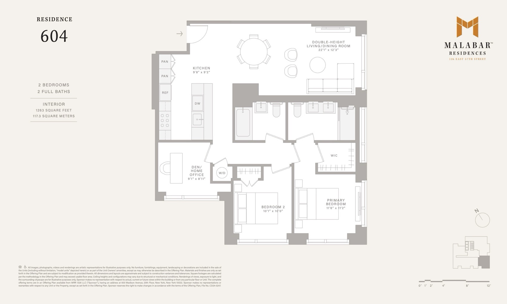 Malabar Residences Residence 604 floor plan (PDF) floor plan