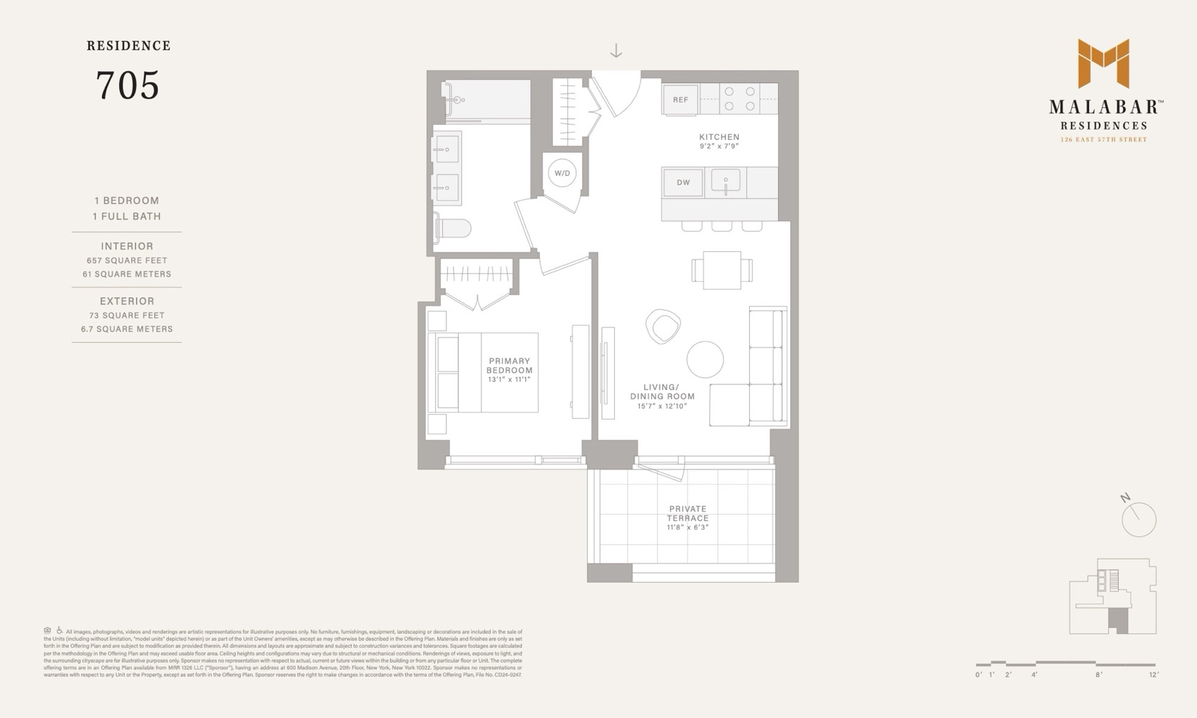 Malabar Residences Residence 705 floor plan (PDF) floor plan
