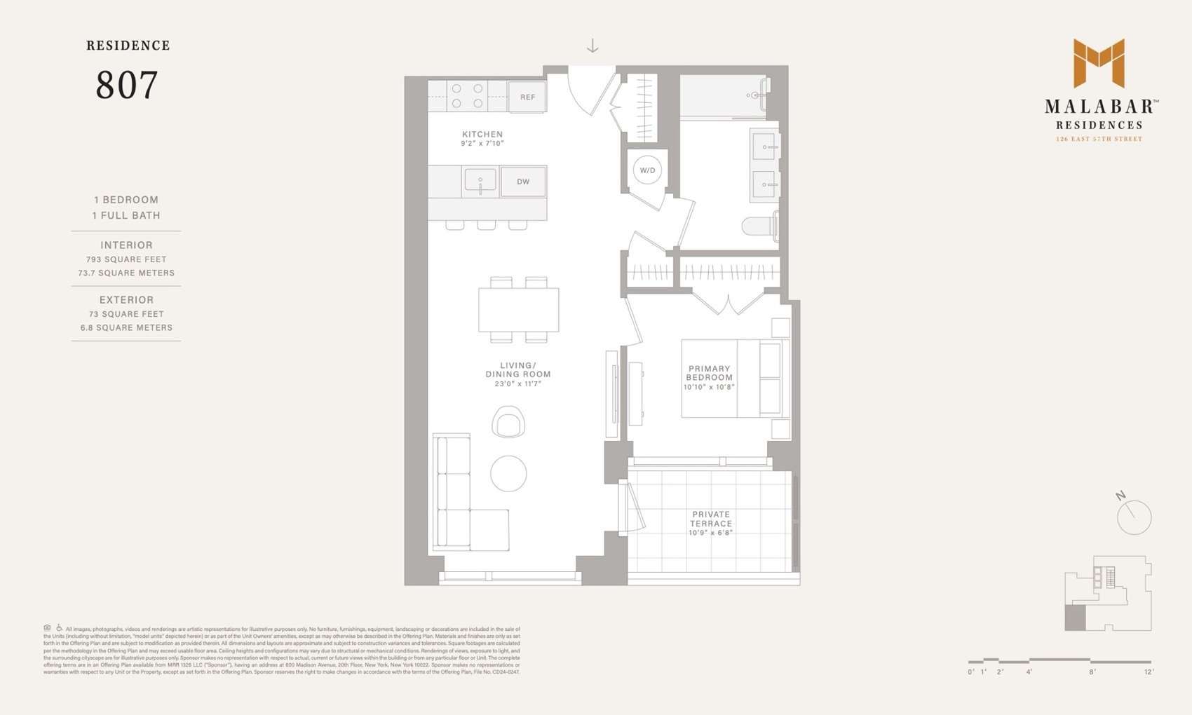 Malabar Residences Residence 807 floor plan (PDF) floor plan