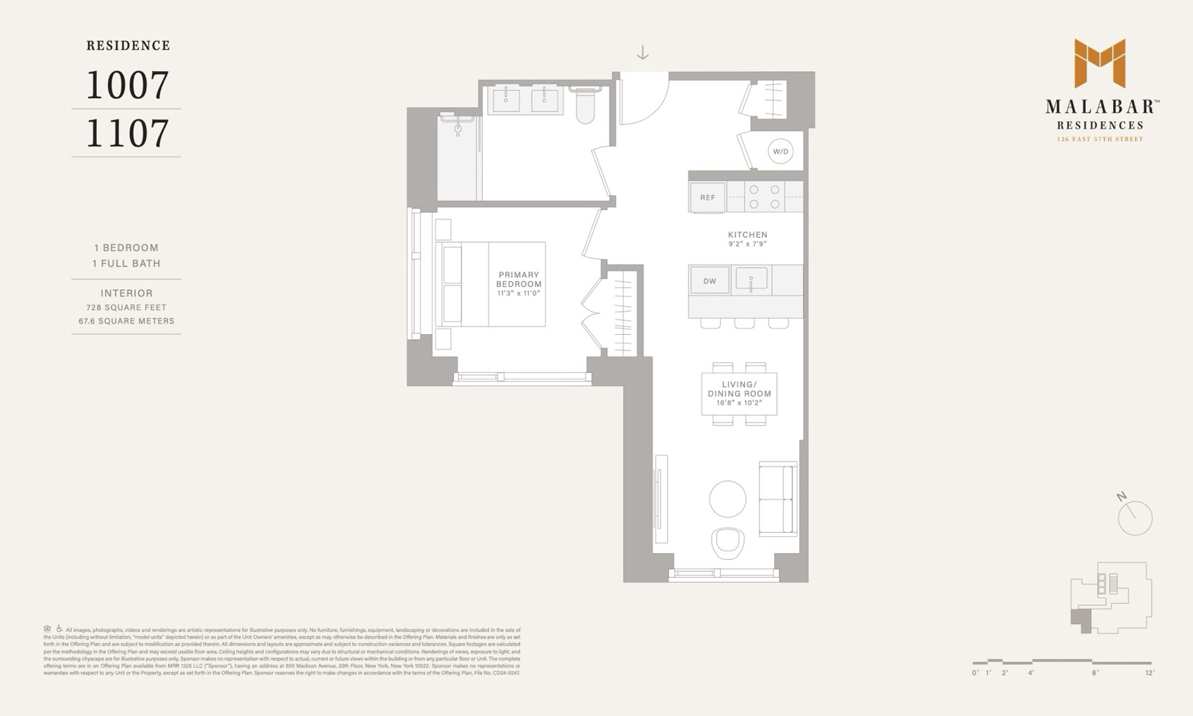 Malabar Residences Residences 1007–1107 floor plan (PDF) floor plan