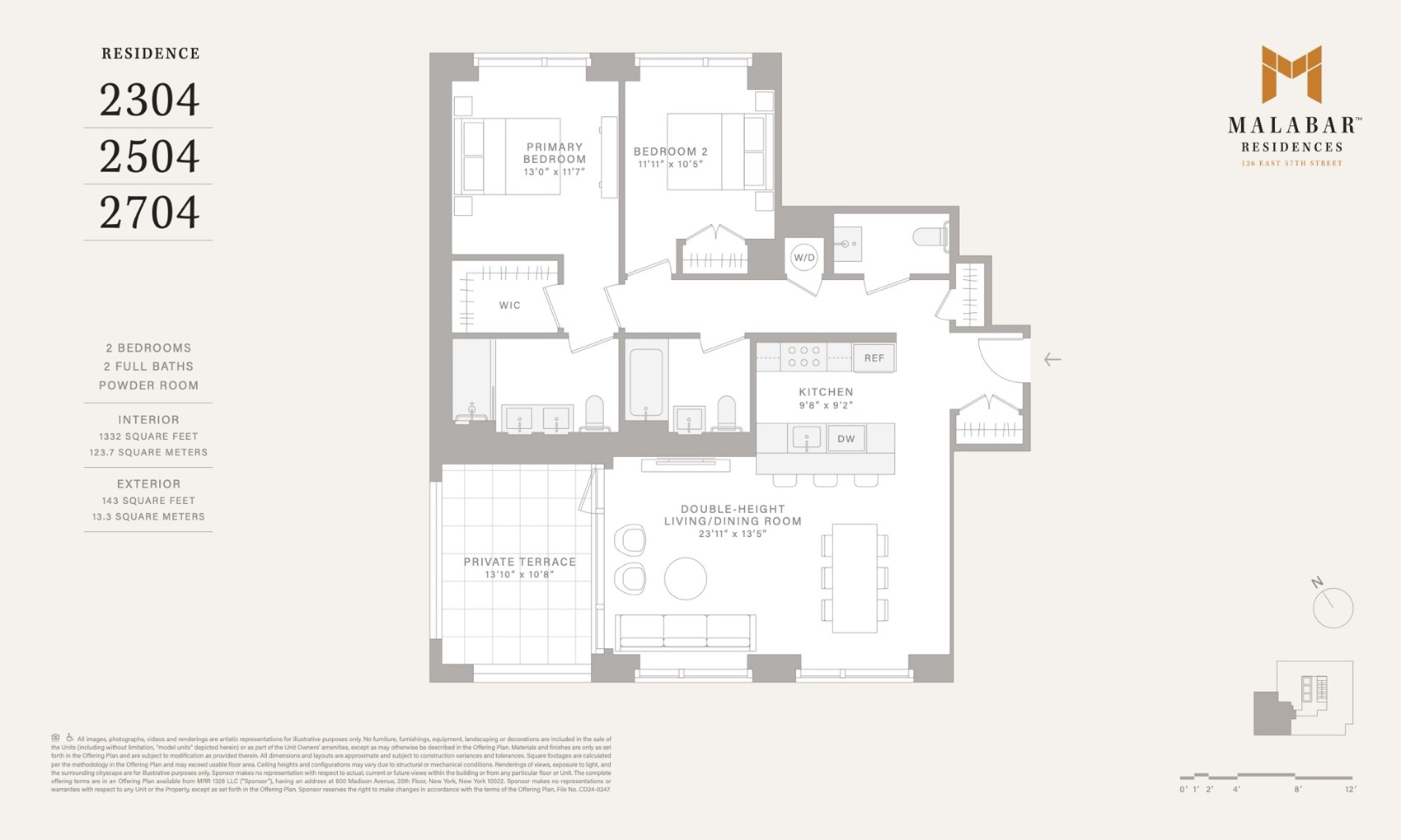Malabar Residences Residences 2304–2504–2704 floor plan (PDF) floor plan