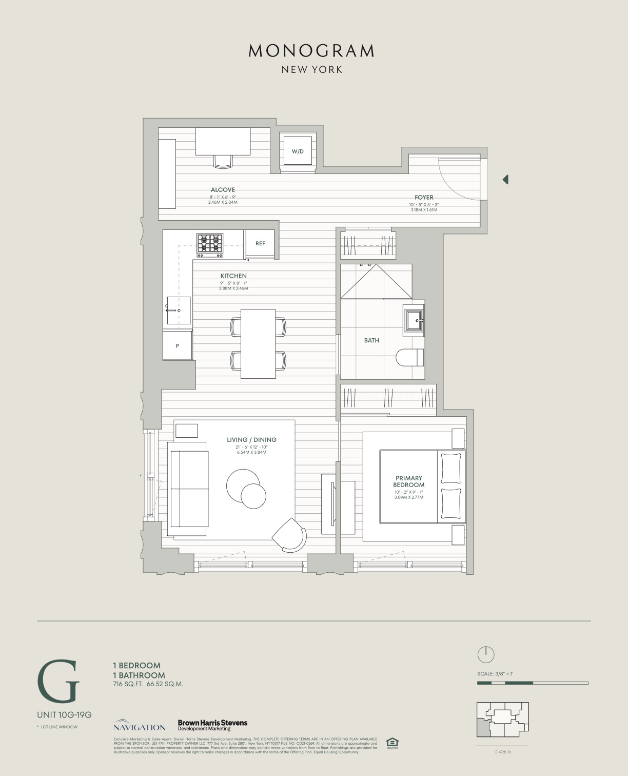 Monogram New York Residences 10–19G floor plan