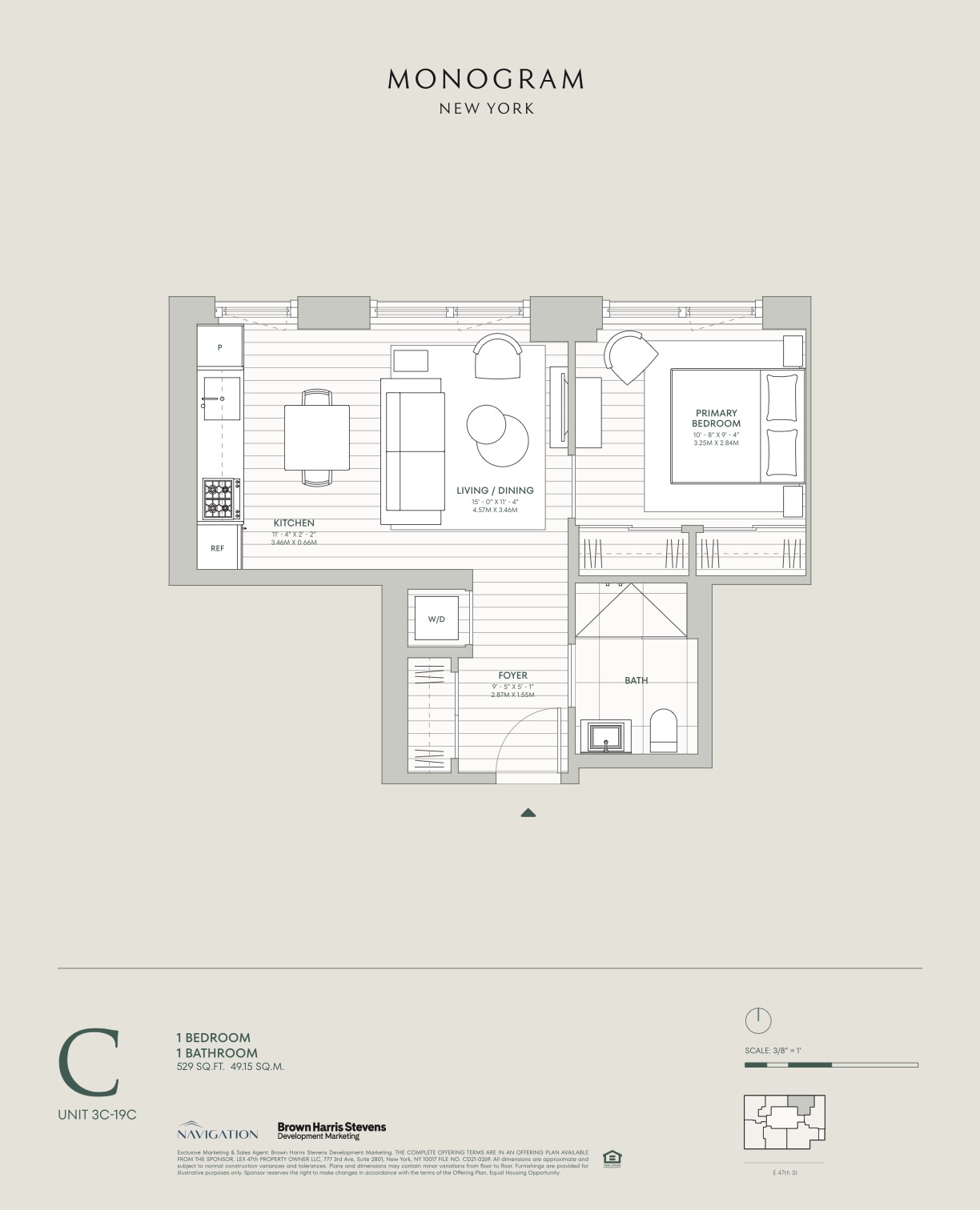 Monogram New York Residence 19C floor plan