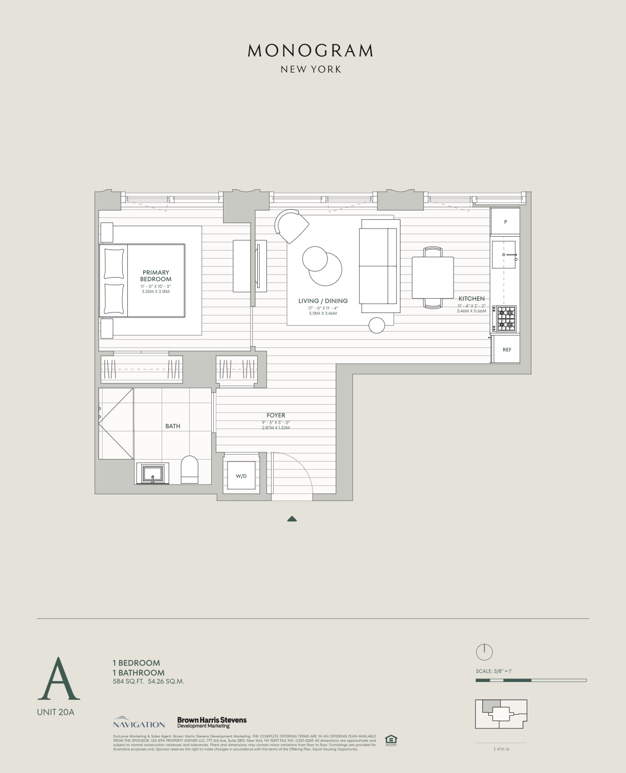 Monogram New York Residence 20A floor plan
