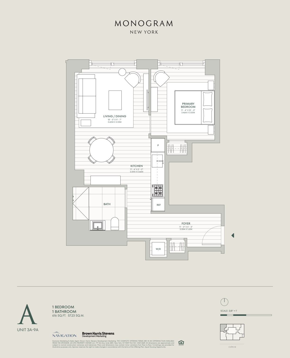 Monogram New York Residence 9A floor plan