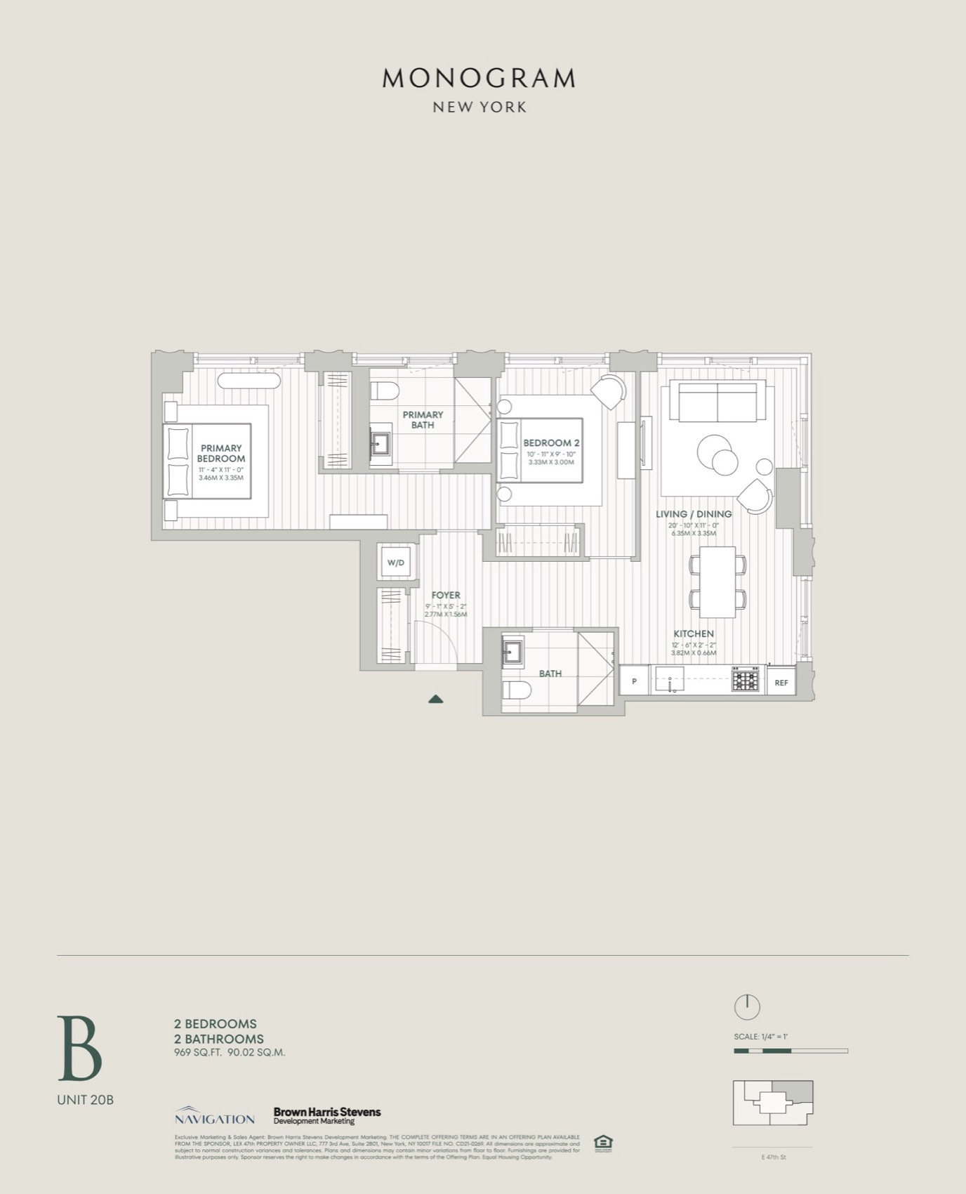 Monogram New York Residence 20B floor plan floor plan