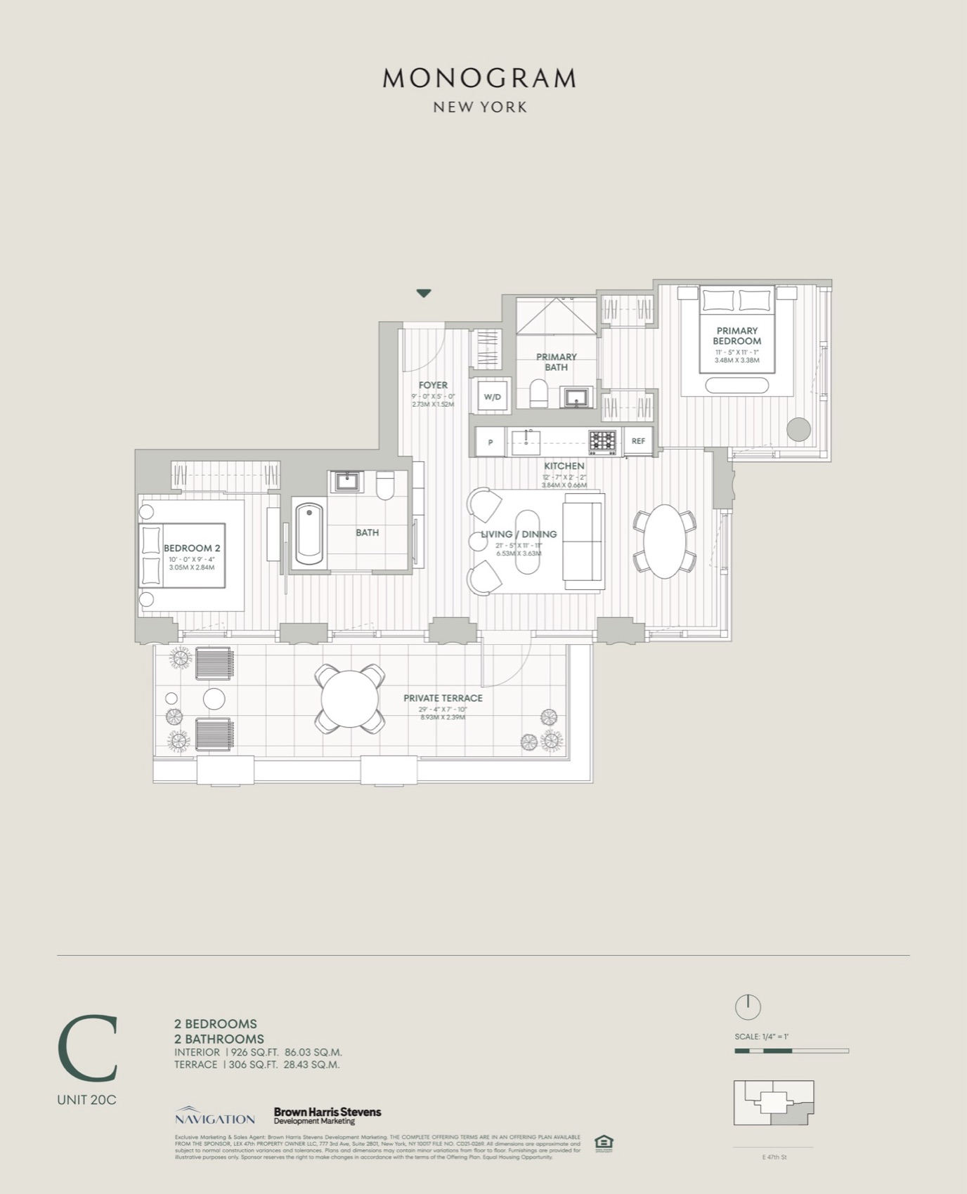 Monogram New York Residence 20C floor plan floor plan