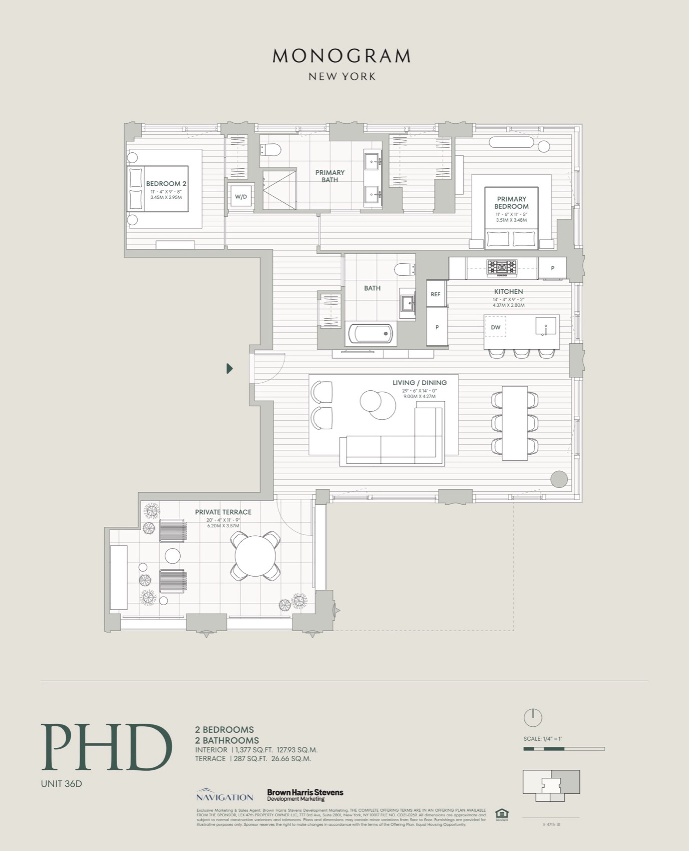 Monogram New York Residence 36D floor plan floor plan