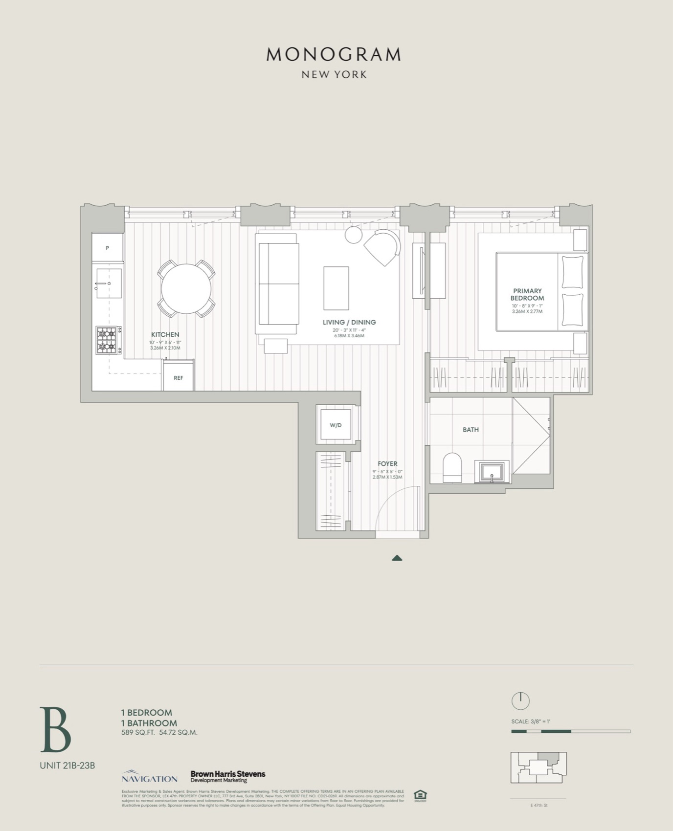 Monogram New York Residences 21B-23B floor plan floor plan