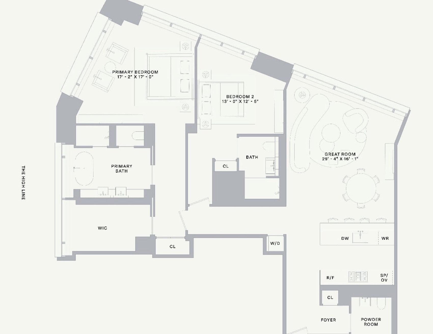 One High Line East Tower Residence E12F floor plan