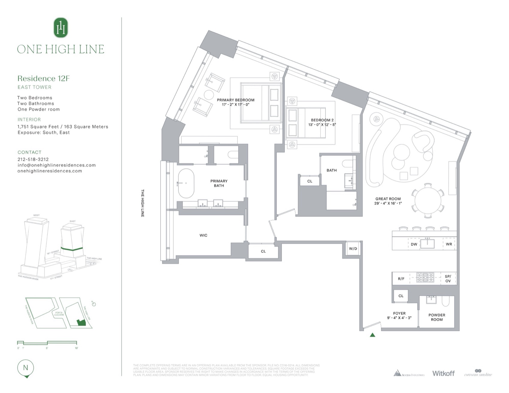 One High Line Residence East 12F — Floor Plan (PDF) floor plan