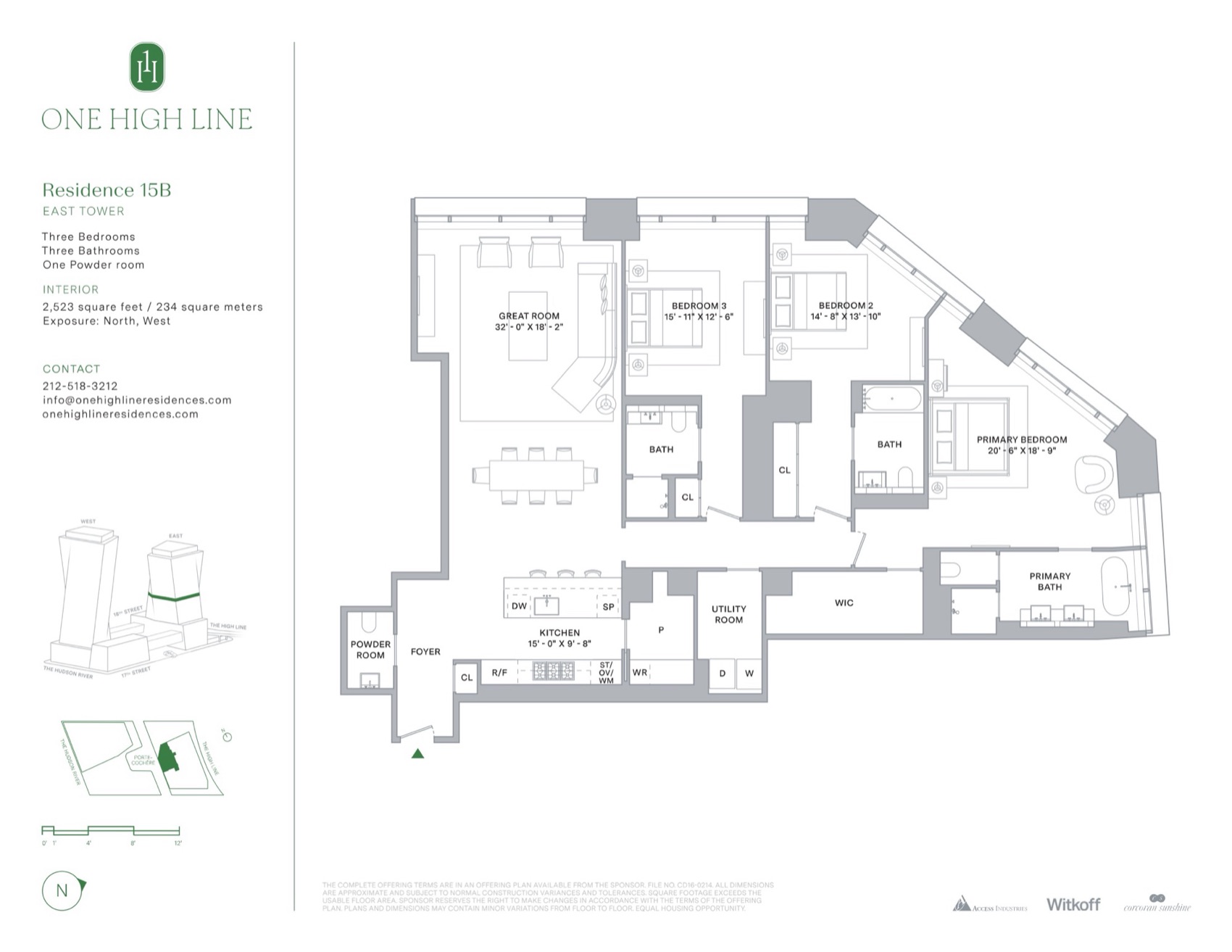One High Line Residence East 15B — Floor Plan (PDF) floor plan