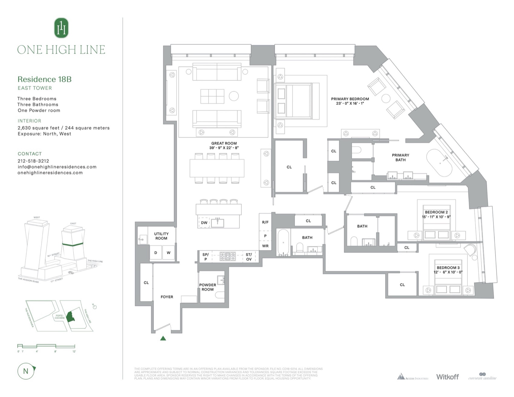 One High Line Residence East 18B — Floor Plan (PDF) floor plan