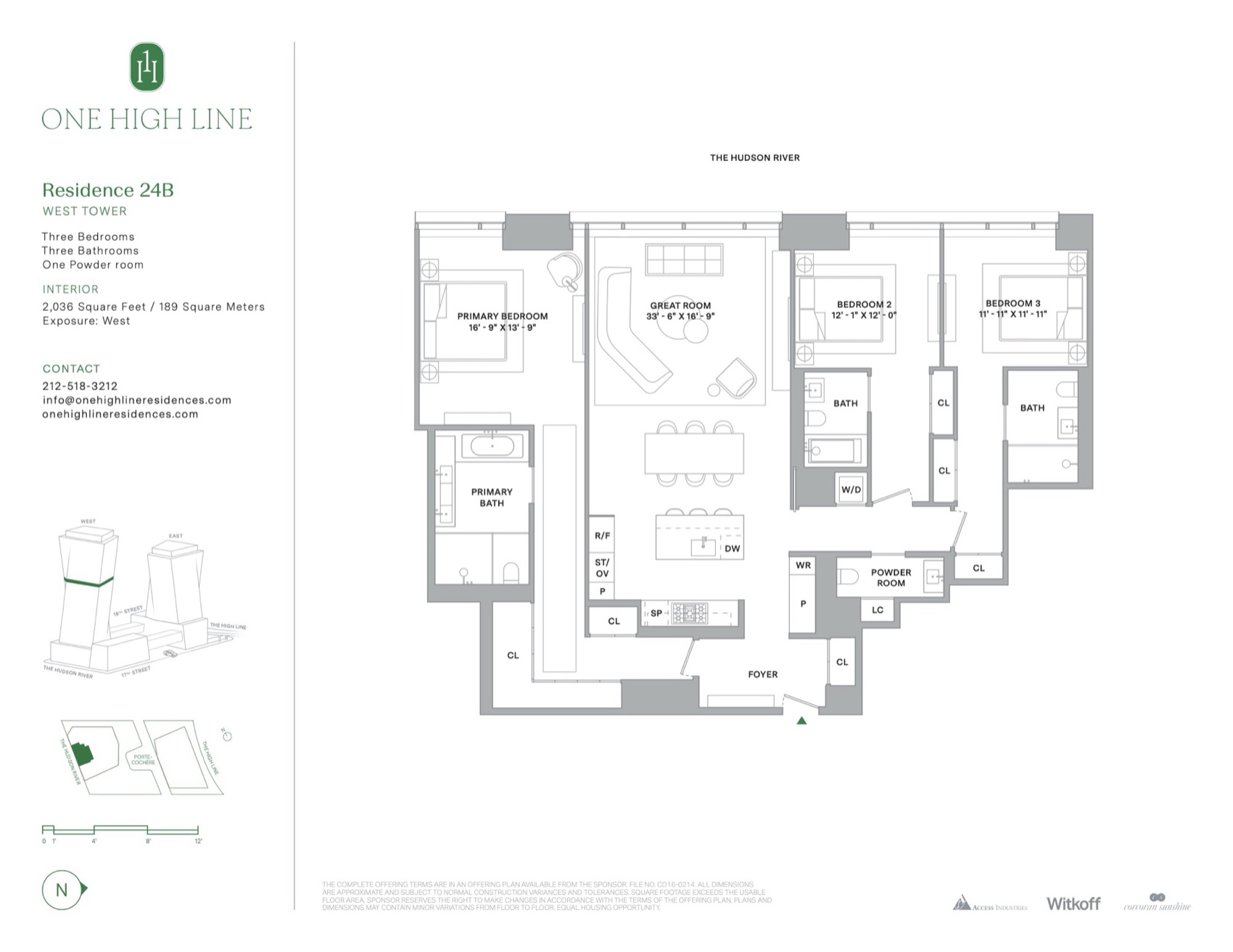 One High Line Residence West 24B — Floor Plan (PDF) floor plan
