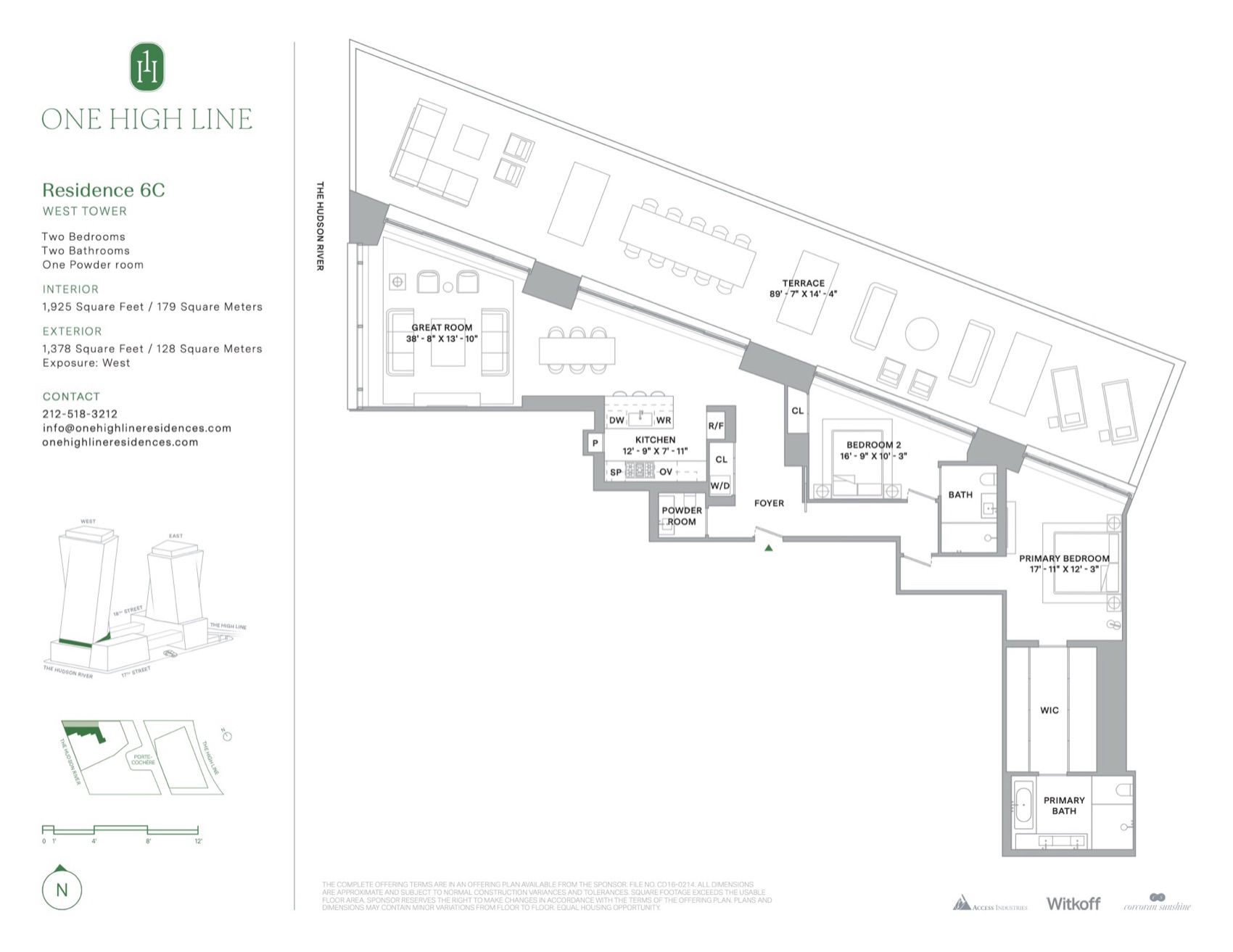One High Line Residence West 6C — Floor Plan (PDF) floor plan