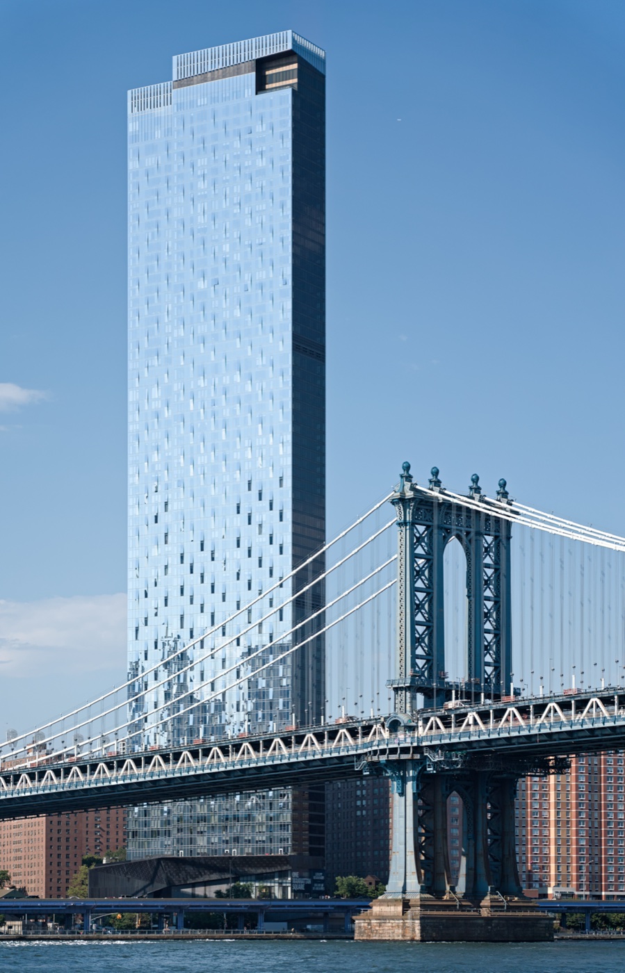 One Manhattan Square — One Manhattan Square rising beside the Manhattan Bridge