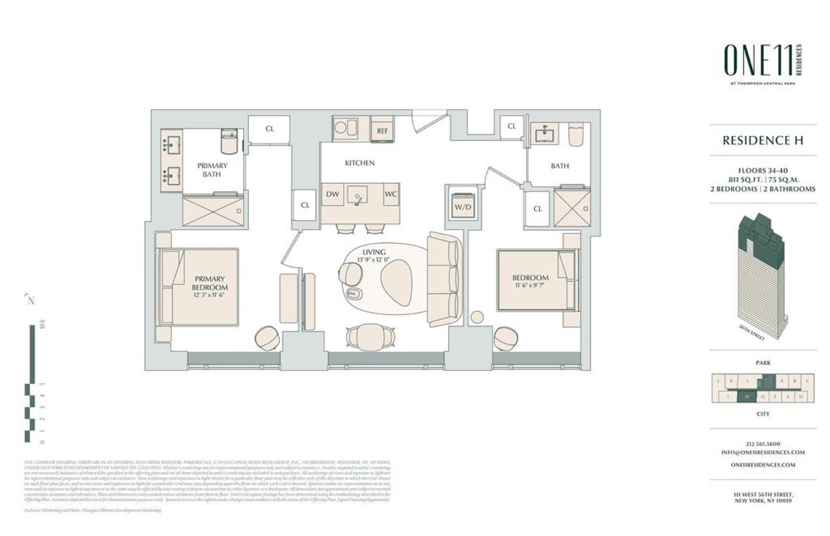 ONE11 Residences Residence 39H floor plan